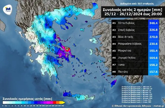 noa rainfall daily dem 25 26 12 2024